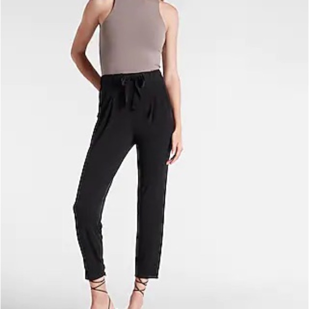 Express stretch tie waist jogger dress pants